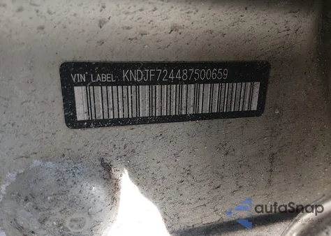 2008 Kia Sportage Lx z USA, uszkodzony, nr VIN KNDJF724487500659